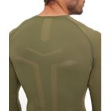 FALKE Warm Longsleeved Shirt - Groen - Sneldrogend - Functioneel