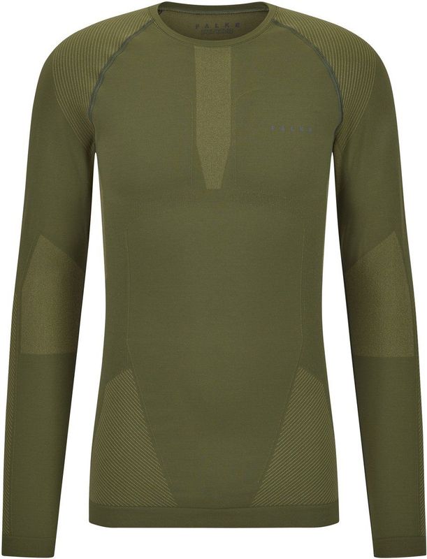 FALKE Warm Longsleeved Shirt - Groen - Sneldrogend - Functioneel