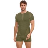 FALKE Warm Shortsleeved Shirt - Groen - Functioneel - Sneldrogend