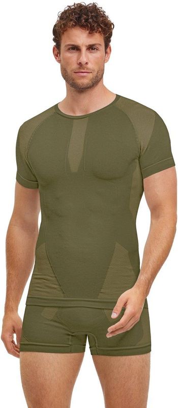 FALKE Warm Shortsleeved Shirt - Groen - Functioneel - Sneldrogend