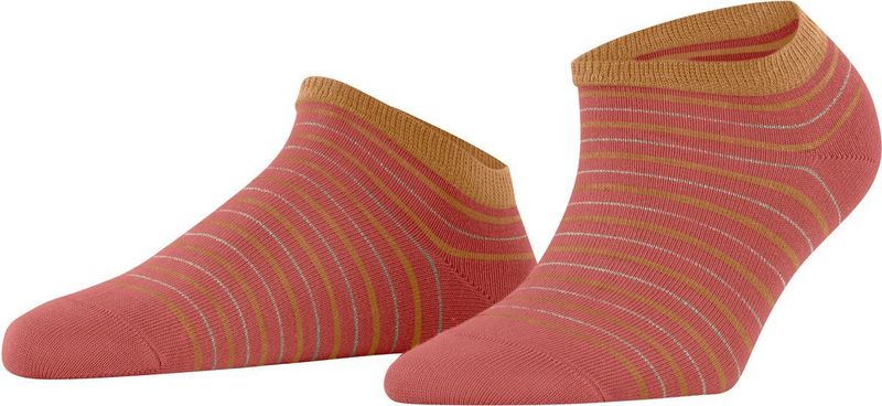 FALKE - Stripe Shimmer - Sneakersokken - Rood - Katoen - Dames