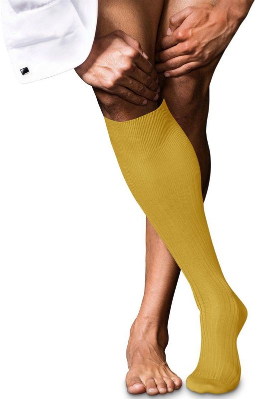 FALKE - No. 10 - Kniekousen - Geel - Maat 41-42