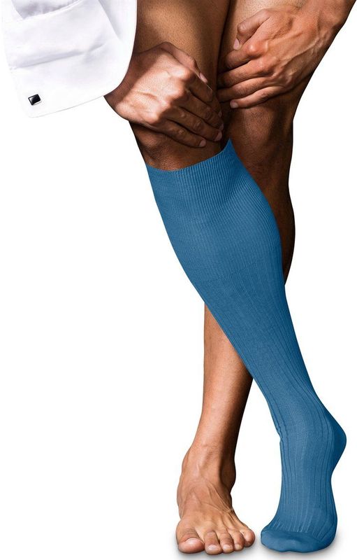 FALKE - No. 10 - Kniekousen - Blauw - Maat 39-40