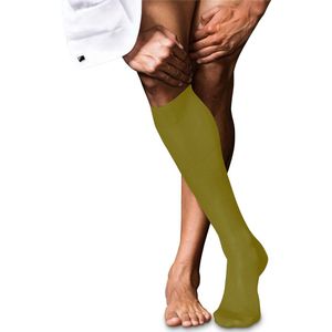 FALKE - No. 9 - Kniekousen - Groen - Hoogwaardig Zijdeachtige Glans Katoen
