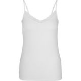 FALKE - Daily Lace - Dames Top - Wit - Katoen en Modal