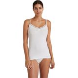 FALKE - Daily Lace - Dames Top - Wit - Katoen en Modal