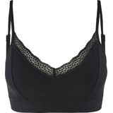 FALKE - Bustier - Zwart - Katoen/Modal - Kanten Details