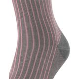 FALKE - Oxford Stripe - Gedessineerd Katoen Sokken - Grijs