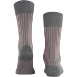 FALKE - Oxford Stripe - Gedessineerd Katoen Sokken - Grijs