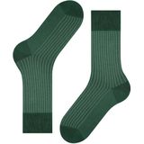 FALKE - Oxford Stripe - Gedessineerd Katoen Sokken - Groen - Maat 45-46