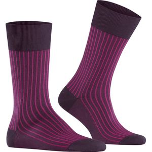 FALKE - Oxford Stripe - Gedessineerd Katoen Sokken - Purper