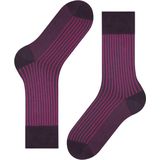 FALKE - Oxford Stripe - Gedessineerd Katoen Sokken - Purper