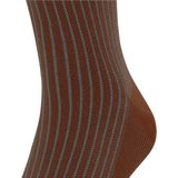 FALKE - Oxford Stripe - Enkelsokken - Bruin - Katoen - Fantasie Patroon