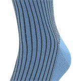 FALKE - Oxford Stripe - Enkelsokken - Blauw - Katoen - 1 Paar