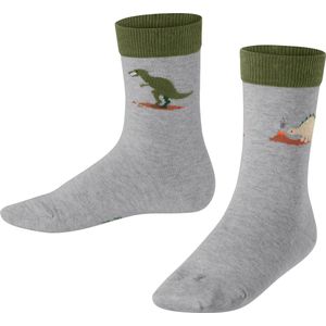 FALKE - Dinosaurs - Gedessineerd Katoen Sokken - Grijs - Kinderen