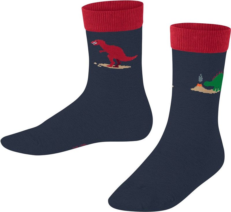 FALKE - Dinosaurs - Katoenen Sokken - Blauw - Kinderen