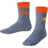 FALKE - Dinosaurs - Gedessineerd Katoen Sokken - Blauw - Kinderen