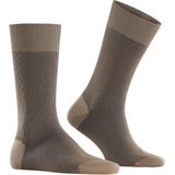 FALKE - Fine Shadow - Gedessineerd Katoen Sokken - Grijs - Maat 39-40