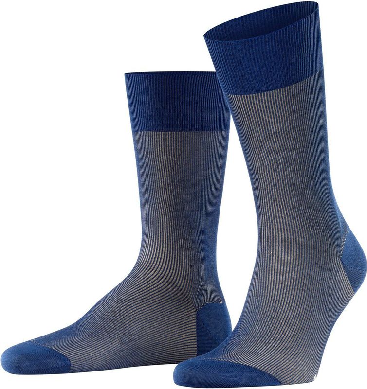 FALKE Fine Shadow Huissokken - Blauw - Katoen