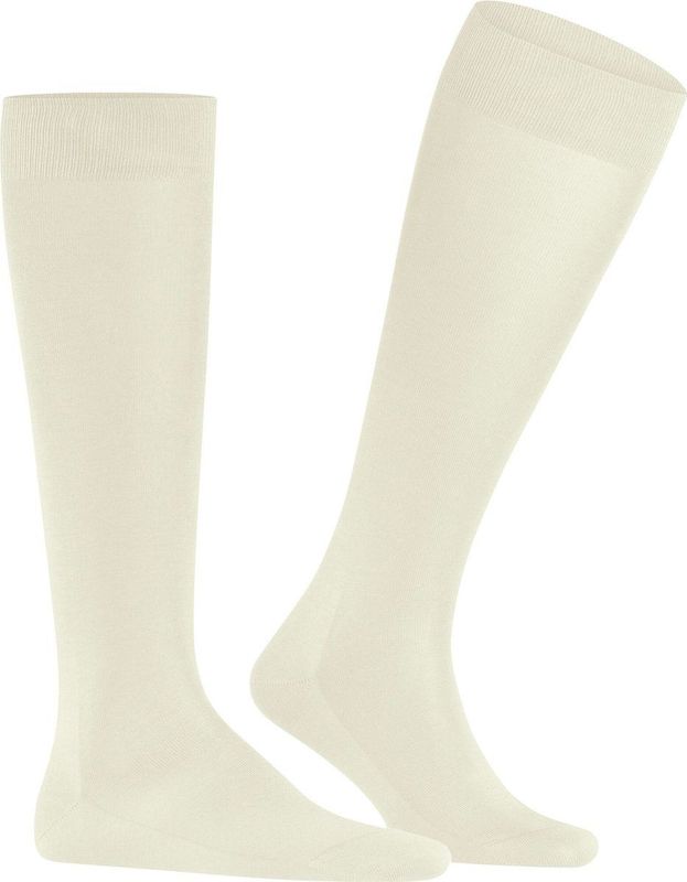 FALKE Tiago heren kniekousen, wit (bone white)