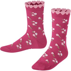 FALKE - Ditsy Flowers - Huissokken - Purper - Katoen