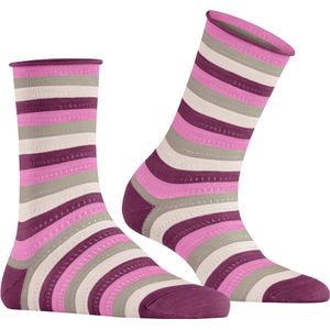 FALKE - Dopamine Stripe - Gedessineerd Lyocell Sokken - Purper