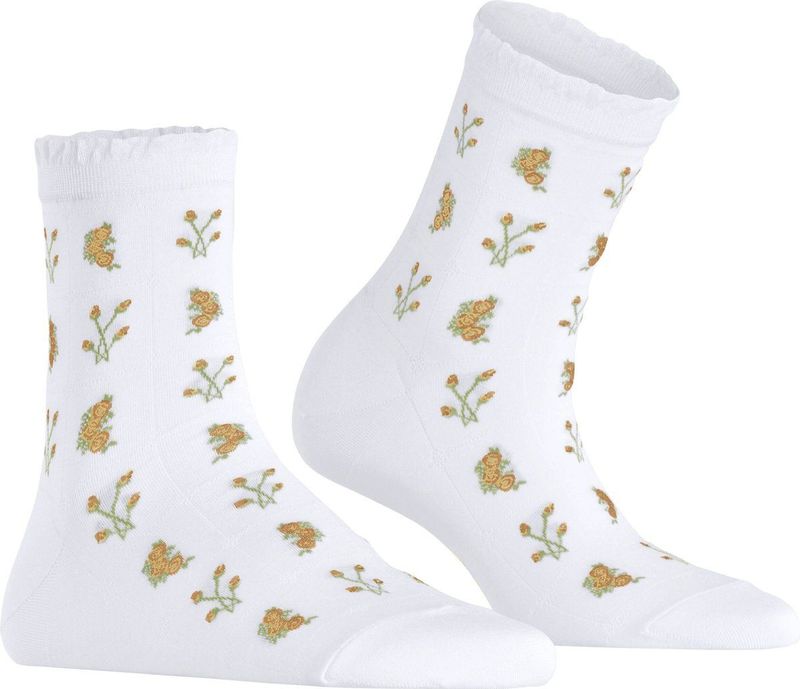 Korte Kous - Bloemen Patroon - Katoen - Ademend - Dames