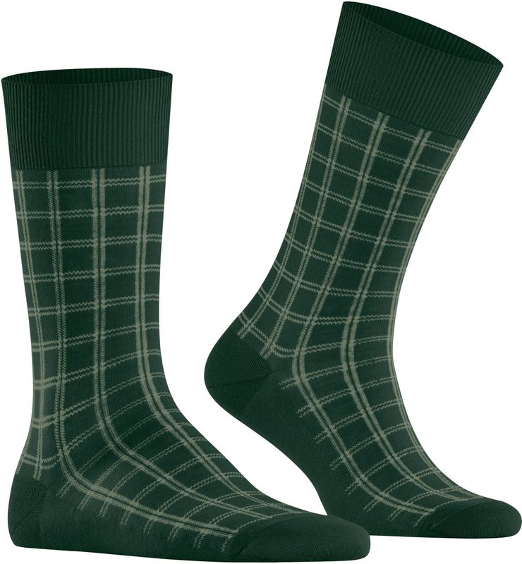 FALKE Heren Sokken Modern Tailor M So katoen gedessineerd 1 paar, Groen Hunter Green 7441, 39-42
