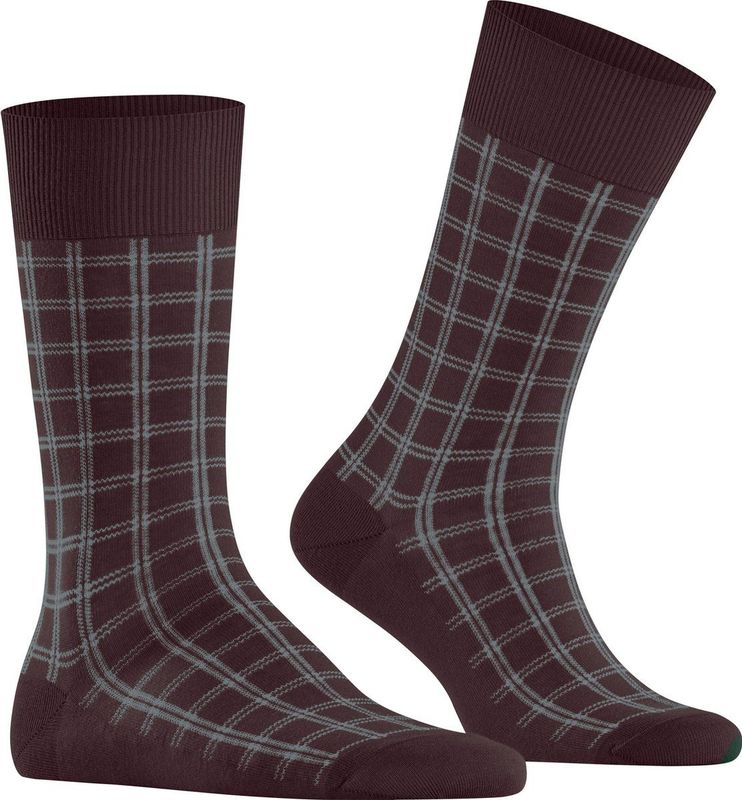 FALKE Modern Tailor - Sokken - Rood - Katoen - Motief