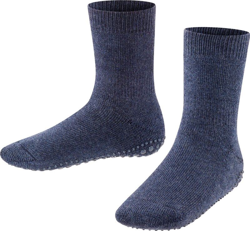 FALKE - Catspads - Huissokken - Blauw - Antislip Noppen Katoen Merinowol