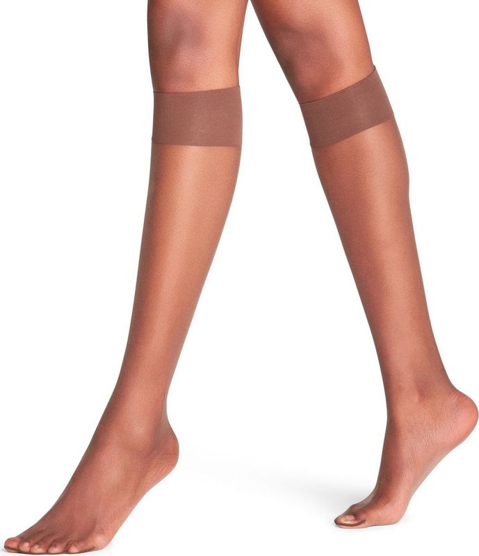 FALKE - Shelina - Kniekousen - Bruin - 12 DEN, Ultra-Transparant, Maat 39-42