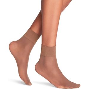 FALKE Pure Matt Steunkousen - Bruin - Transparant - Materiaal: Gerecycled Polyamide