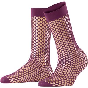 FALKE - Craftcore - Gedessineerd Materiaal - Transparant - Sokken Dames - Purper