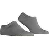 FALKE Family onzichtbare antislip kousenvoetjes duurzaam katoen footies heren grijs - Maat 39-42