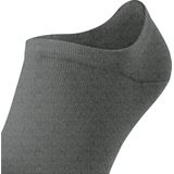 FALKE Family onzichtbare antislip kousenvoetjes duurzaam katoen footies heren grijs - Maat 39-42