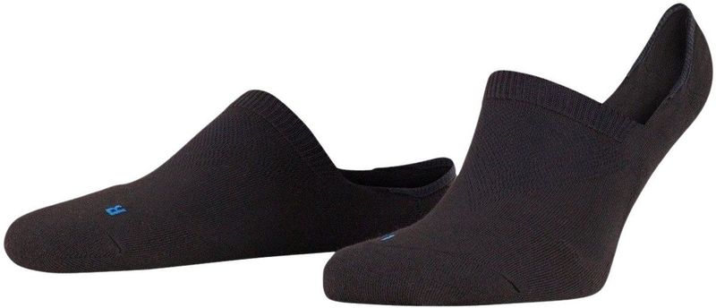 FALKE Cool Kick anatomische pluche zool functioneel garen footies Unisex zwart - Maat 37-38