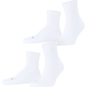 FALKE - Run - Korte Sokken - Wit - Katoen - Set van 2 Paar
