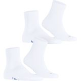 FALKE - Run - Korte Sokken - Wit - Katoen - Set van 2 Paar