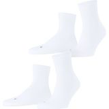 FALKE - Run - Korte Sokken - Wit - Katoen - Set van 2 Paar