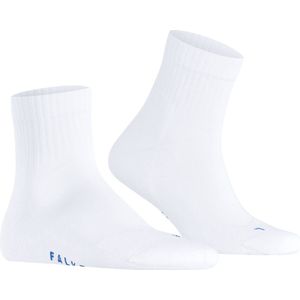 FALKE Unisex Run sokken sneldrogend ademend katoen functioneel garen zolen fijne mix effen fantasie ideaal met casual sportieve sneakers 1 paar, Wit (White 2000) - geribbelde schacht