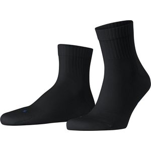 FALKE Run Rib unisex sokken kort, zwart (black) -  Maat: 44-45