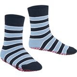 FALKE - Simple Stripes - Huissokken - Blauw - Katoen met Anti-slip Noppen