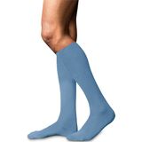 FALKE - Heren No. 6 - Kniekousen - Blauw - Wol en Zijde, 1 Paar, 43-44