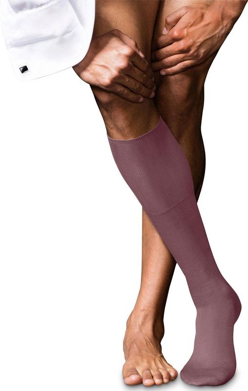 Falke - Kniekousen - Zwart - Merinowol en Moerbeizijde