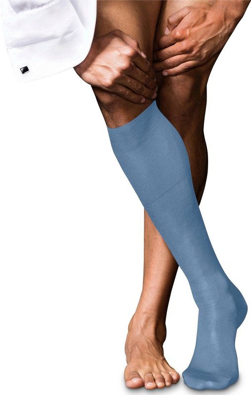 FALKE - No. 9 - Kniekousen - Blauw - Hoogwaardig Katoen