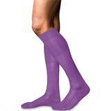 FALKE - No. 9 - Katoenen Kniekousen - Purper - Hoogwaardig Zijdeachtige Glans