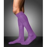 FALKE - No. 9 - Katoenen Kniekousen - Purper - Hoogwaardig Zijdeachtige Glans