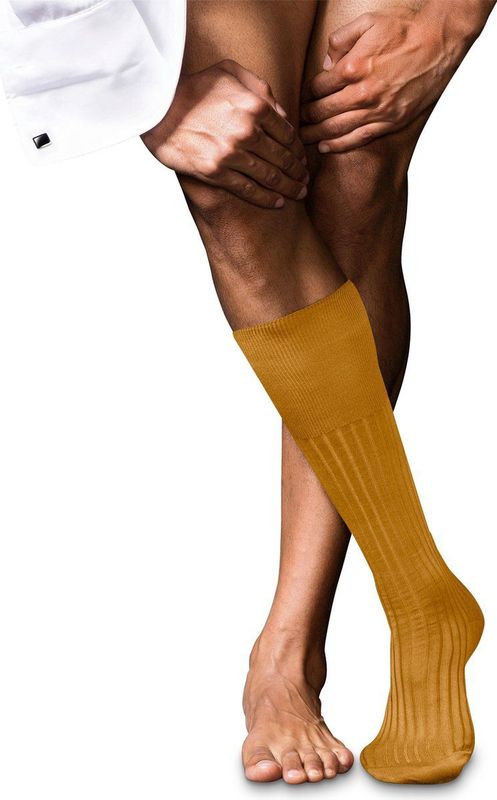 FALKE - Heren No. 13 - Kniekousen - Geel Amber - 1 paar