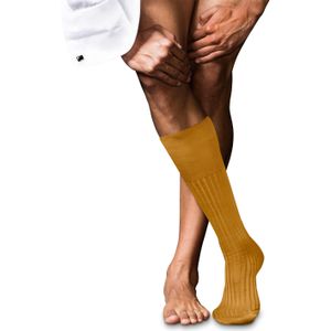 FALKE - Kniekousen - Geel - Katoen - 1 Paar