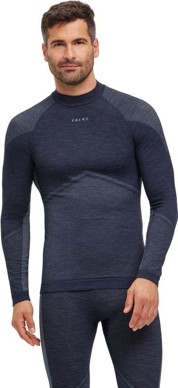Falke - WT LS Shirt Trend - Thermokleding - Zwart - Merinowol en Gerecycled Polyamide